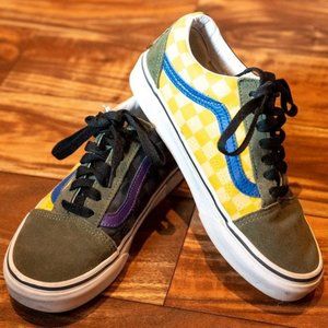 Vans Chukka Side Stripe Checkered Shoes Kids Size 4